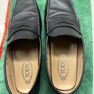 Tod's Dark Leather Men's Slip-Ons